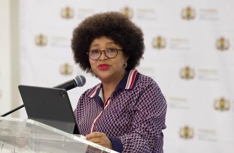 Free State Premier MaQueen Letsoha-Mathae during the business breakfast in Naval hill.