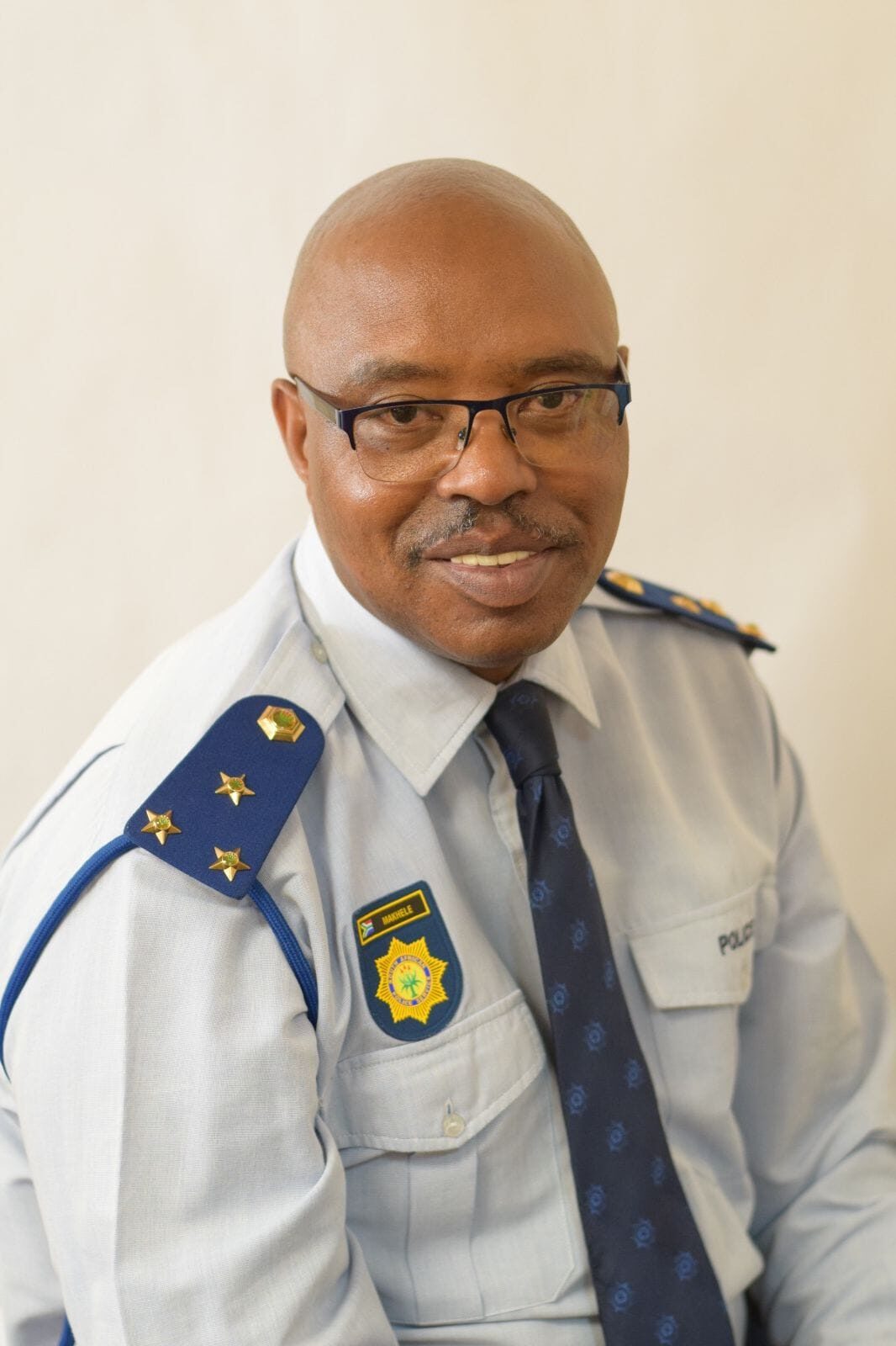 Out going Free State Police Spokesperson and Head of SAPS Corporate Communication Brigader Mothantsi Makhele.