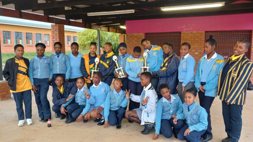 The Thabo Mofutsanyana Education District top chess champions from Miri Primary school, Tsebo Secondary school and Esizibeni Secondary school.