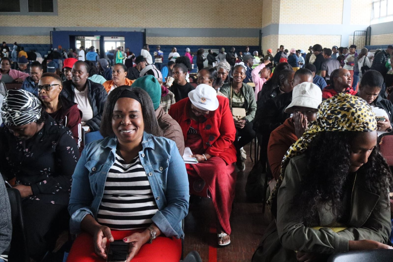 Informal traders and SME entrepreneurs at Intabazwe Multipurpose Hall.