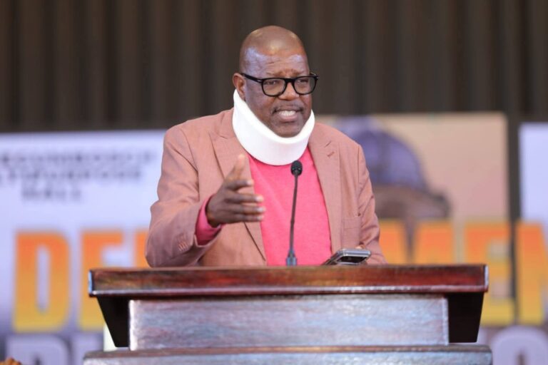 Free State MEC of Finance, Economic Development and Tourism Ketso Makume tabling the Finance budget speech