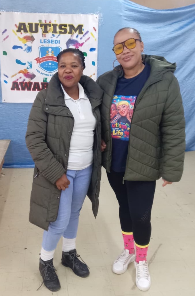 Parents raising autistic children from left to right Malefu Mabe and Charmaine Thaele