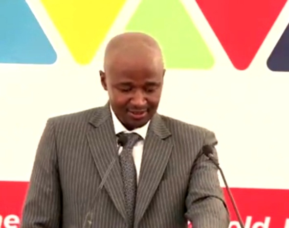 Dihlabeng Executive mayor Tseki Tseki tabling the 2026/27 budget speech