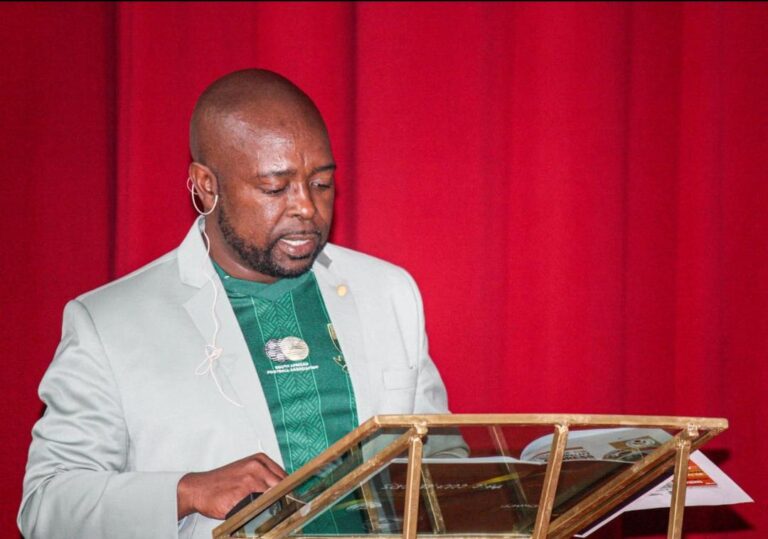 Executive mayor of Maluti A phofung Tumelo Thebe tabling the budget