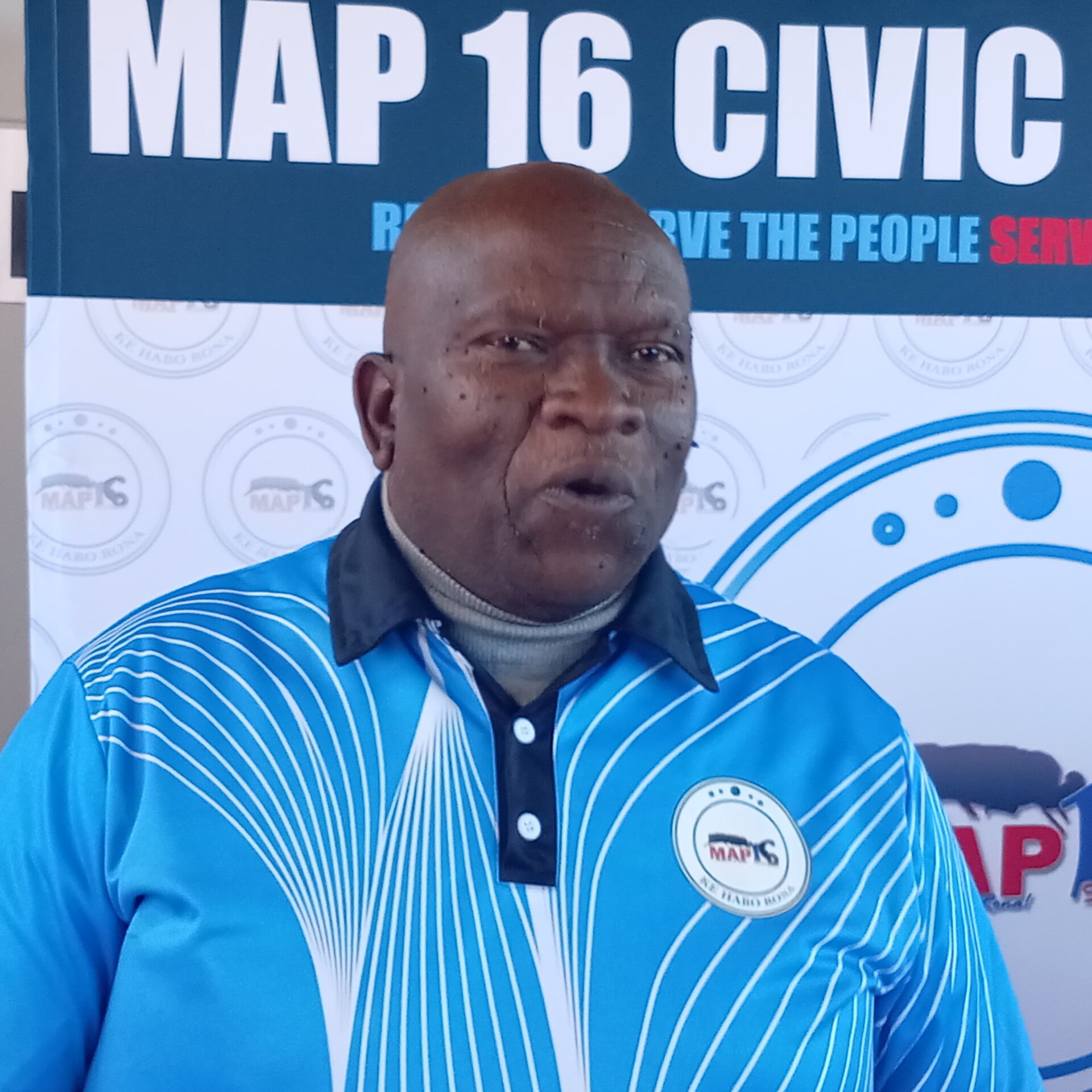 Map 16 leader Gilbert Mokotso