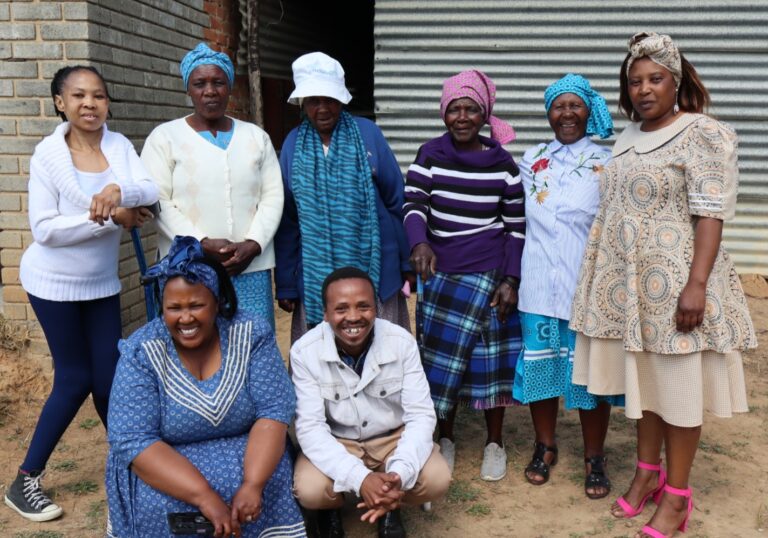 From left to right: Mamokiti Simela, Mamokholoane Moloi, Masibile Tsibela, Mapule Tau, Melda Kumako, Matlwari Mofokeng, bending down, Dineo Mavela and Itumeleng Khatlake