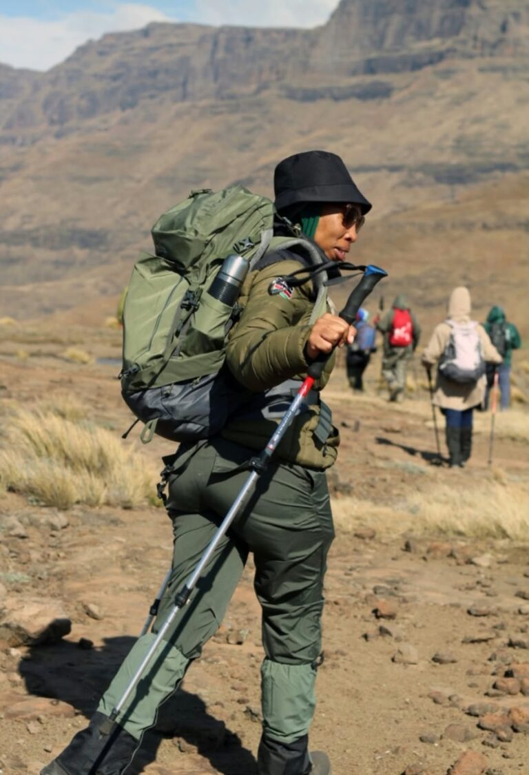 Fifty year old Pam Mayiyane preparing for climbing Mount Kilimanjaro