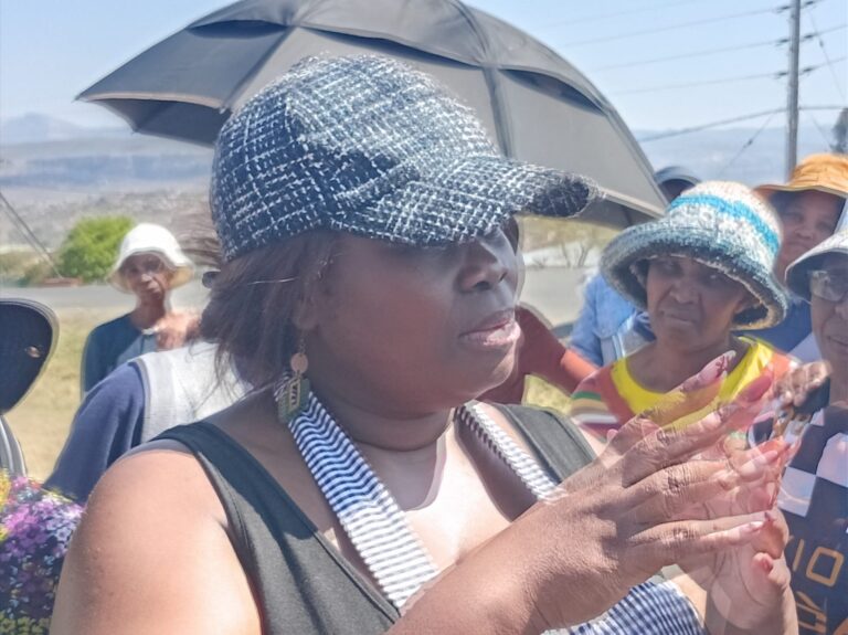 Angelina Mofokeng ward 13 resident speaking on behalf of residents