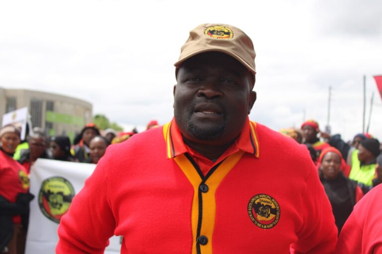 SAMWU deputy general secretary Sam Lekhuleni